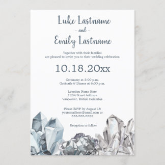 Invitación Boda de Geoda y Piedras Preciosas