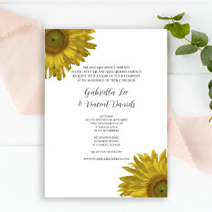 Invitación Boda de girasol