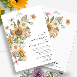 Invitación Boda de girasol floral