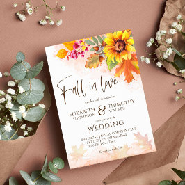 Invitación Boda de girasol otoñal otoño
