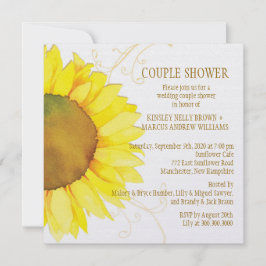 Invitación Boda de girasol otoño Ducha de parejas