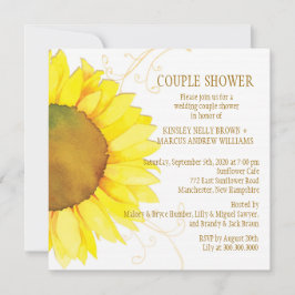 Invitación Boda de girasol otoño Ducha de parejas