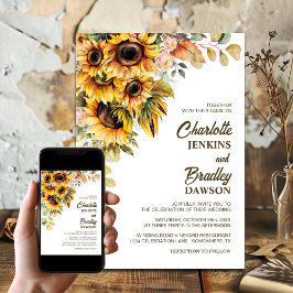 Invitación Boda de girasol ruso
