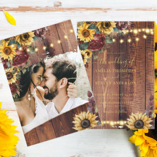 Invitación Boda de girasol ruso