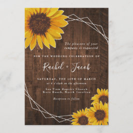 Invitación Boda de girasol ruso
