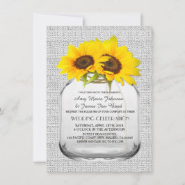 Invitación Boda de girasol tardío de Mason8