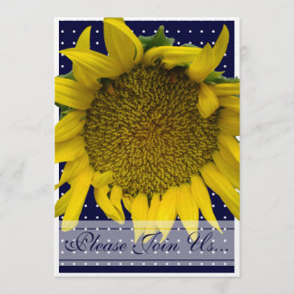Invitación Boda de girasoles con puntos