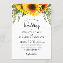 Boda de girasoles de otoño