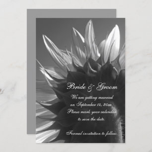 Invitación Boda de girasoles en el jardín salva la fecha
