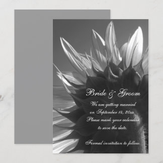 Invitación Boda de girasoles en el jardín salva la fecha