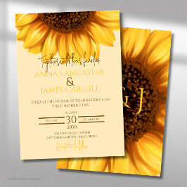 Invitación Boda de girasoles Floral Boda