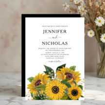 Boda de girasoles florales elegantes