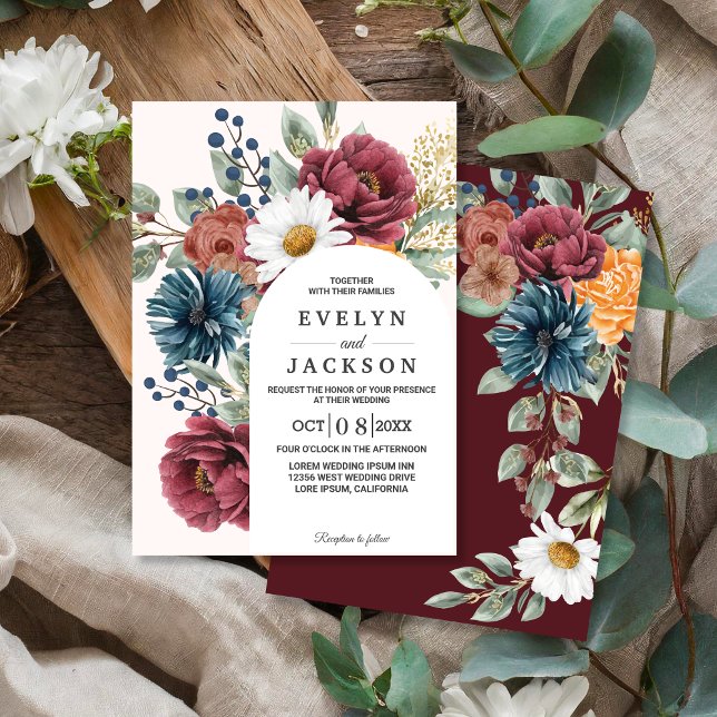 Invitación Boda de girasoles rústicos de otoño (Subido por el creador)
