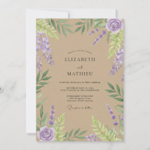 Invitación Boda de glicina beige