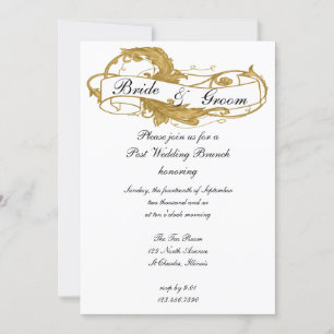 Invitación Boda de Gold Leaf Post Brunch