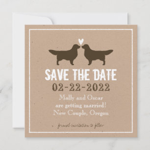 Invitación Boda de Golden Retrievers Save the Date