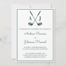 Invitación Boda de Golf Blanca