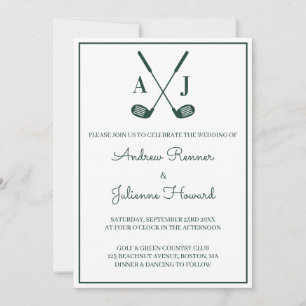 Invitación Boda de Golf Blanca