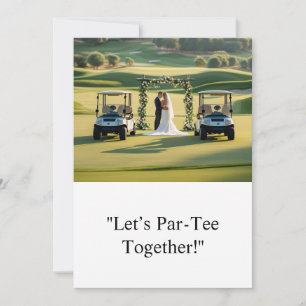 Invitación Boda de golf Salvar el tema del golf de fecha