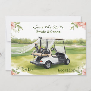 Invitación Boda de Golf save the date con amor golfista