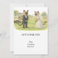 Boda de golf Vamos Par tee para amantes de los gat