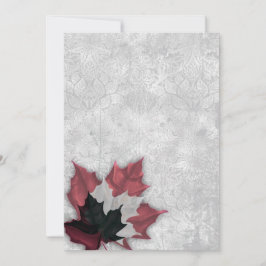 Invitación Boda de Gótico de hojas rojas y negras