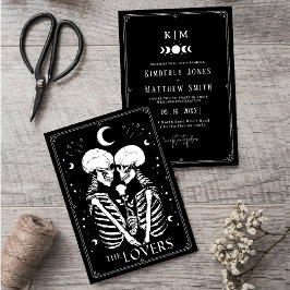 Invitación Boda de Gótico de tarot negro
