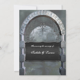 Invitación Boda de Gótico de vampiros de la plaza del Arco Gó