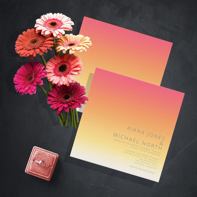 Invitación Boda de gradiente de estado de ánimo ID de verano  (Subido por el creador)