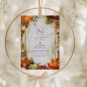Invitación Boda de granja de cosecha cálida