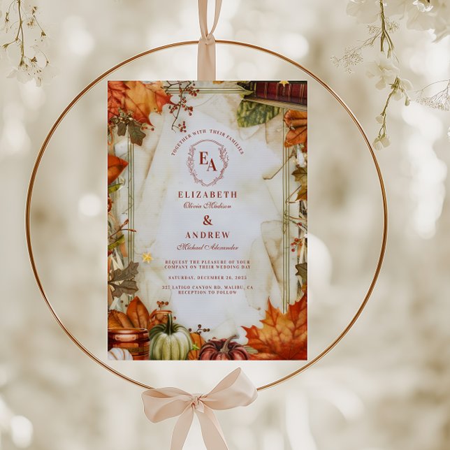 Invitación Boda de granja de cosecha cálida (Subido por el creador)