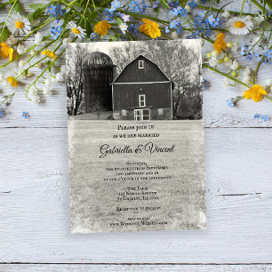 Invitación Boda de granja de granjas de campo