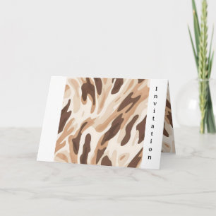 Invitación Boda de granja Estampado de cuero de vaca 5