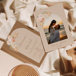 Invitación Boda de Grass Arch Boho Pampas