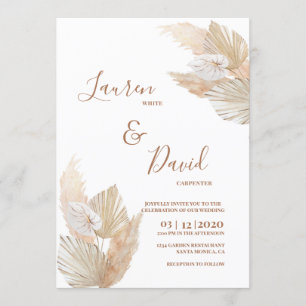 Invitación boda de Grass Boho Pampas
