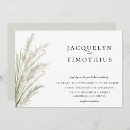 Invitación Boda de Grass Pampas Pintado