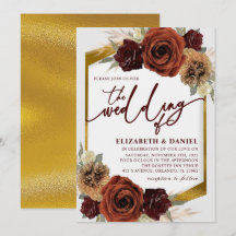 Boda de Grass Rústico Oro Floral Pampas