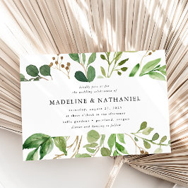 Invitación Boda de greenery con acuarela