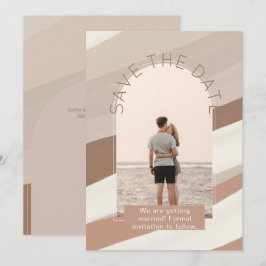 Invitación Boda de guardar fechas con foto moderna