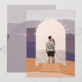 Invitación Boda de guardar la fecha con foto moderna