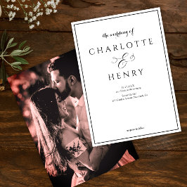 Invitación Boda de guión de caligrafía elegante