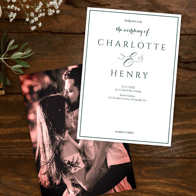 Invitación Boda de guión de caligrafía elegante (Subido por el creador)