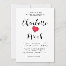 Invitación Boda de guión de caligrafía simple elegante