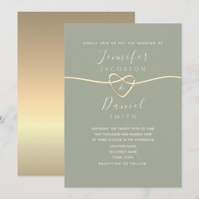 Invitación Boda de guión de caligrafía simple elegante (Anverso / Reverso)