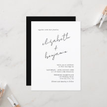 Boda de guión de caligrafía simple elegante