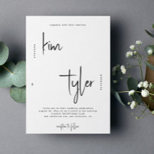 Boda de guión de firma simple minimalista moderna