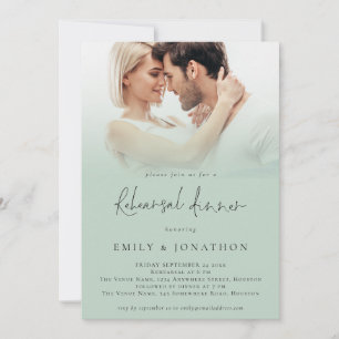 Invitación Boda de guión gráfico moderno ensayar la cena