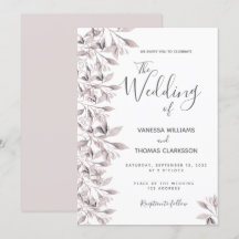 Boda de guión rosa botánico