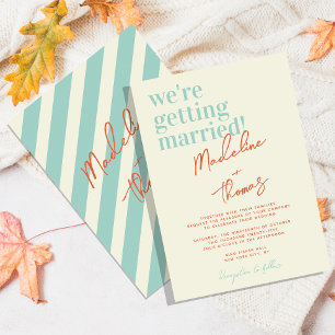 Invitación Boda de guiones caprichosos de Summer Pastel clási
