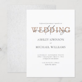 Invitación BODA de guiones con letras de mano de la TIPOGRAFÍ